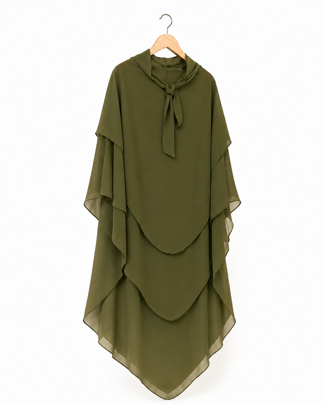Khimar Salma – Mousseline trois volants