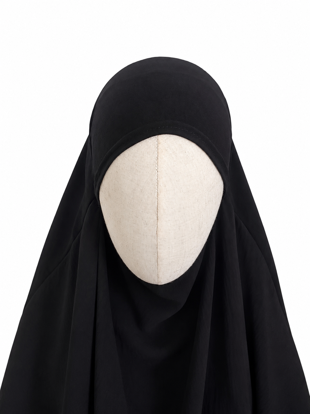 Khimar long noir en tissu jazz – Sanaa