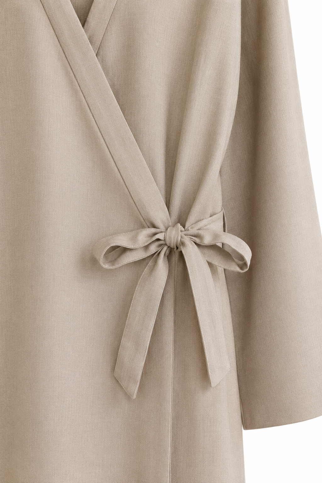 Abaya croisée effet lin avec nœud – Safiya