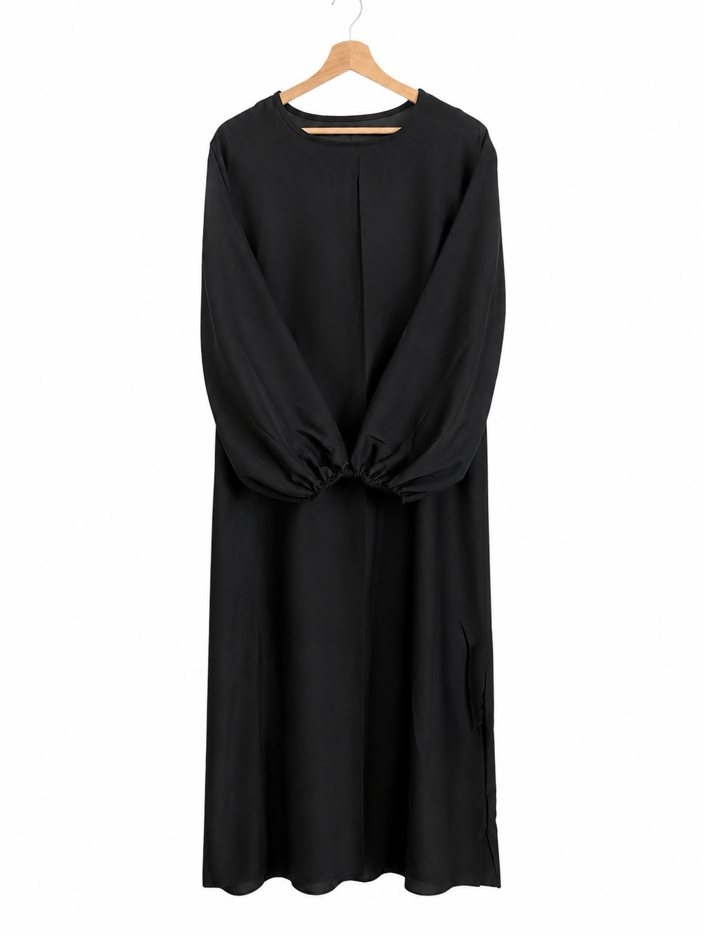Abaya à manches ballon en soie de Médine – Alya