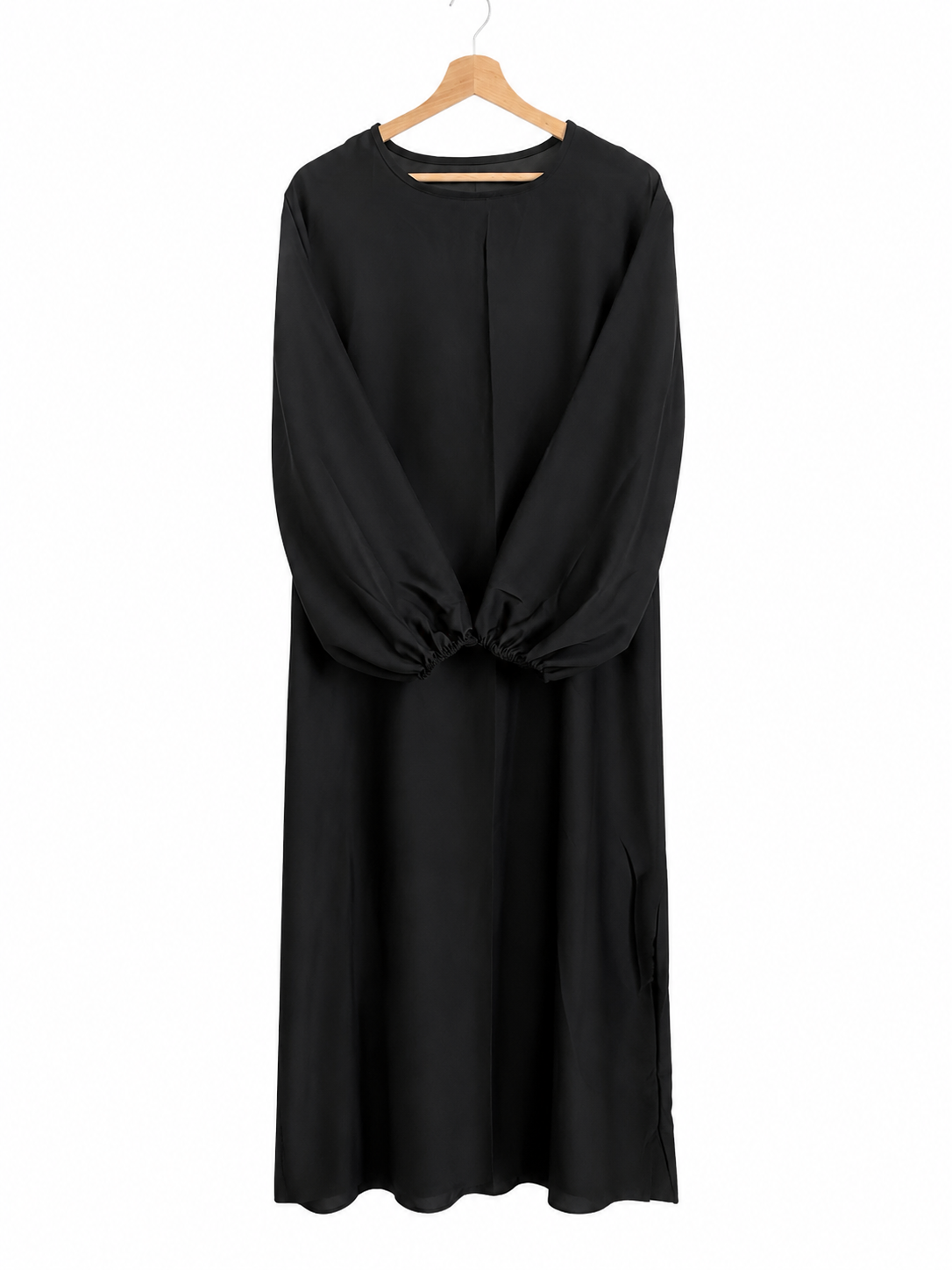 Abaya à manches ballon en soie de Médine – Alya