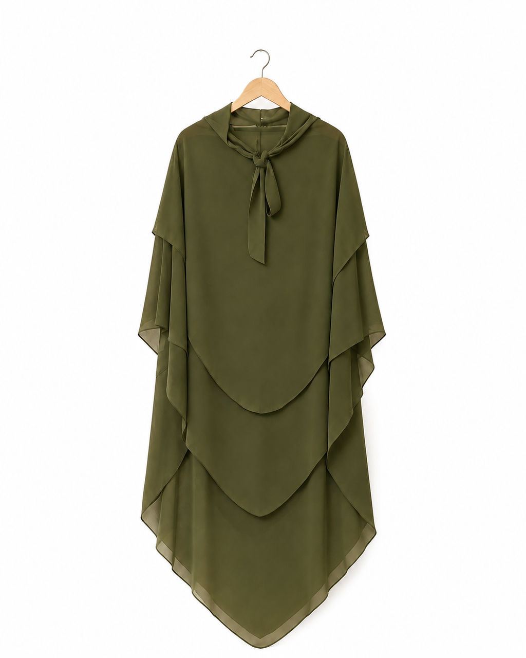Khimar Salma – Mousseline trois volants
