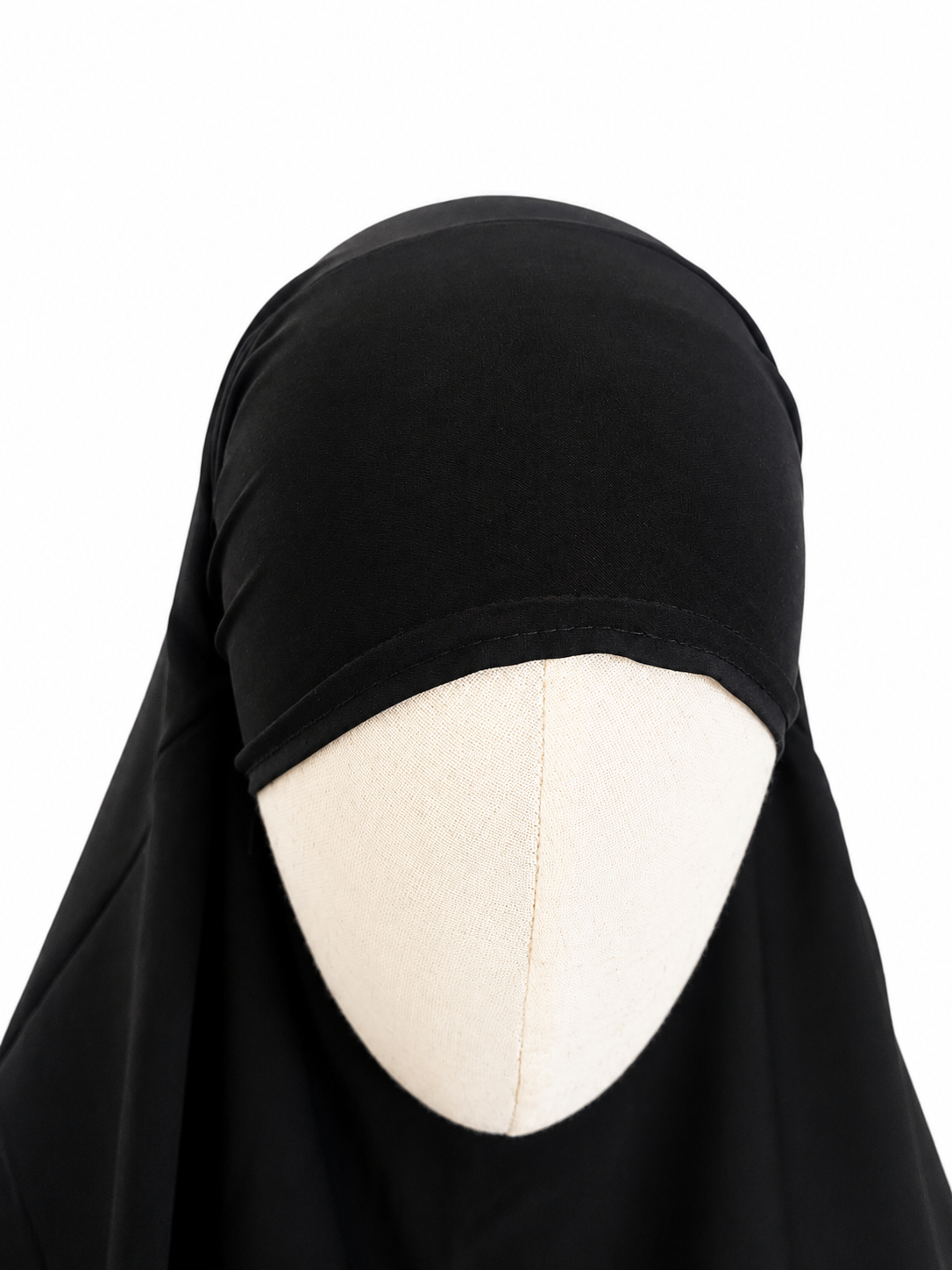 Khimar long noir en tissu jazz – Sanaa