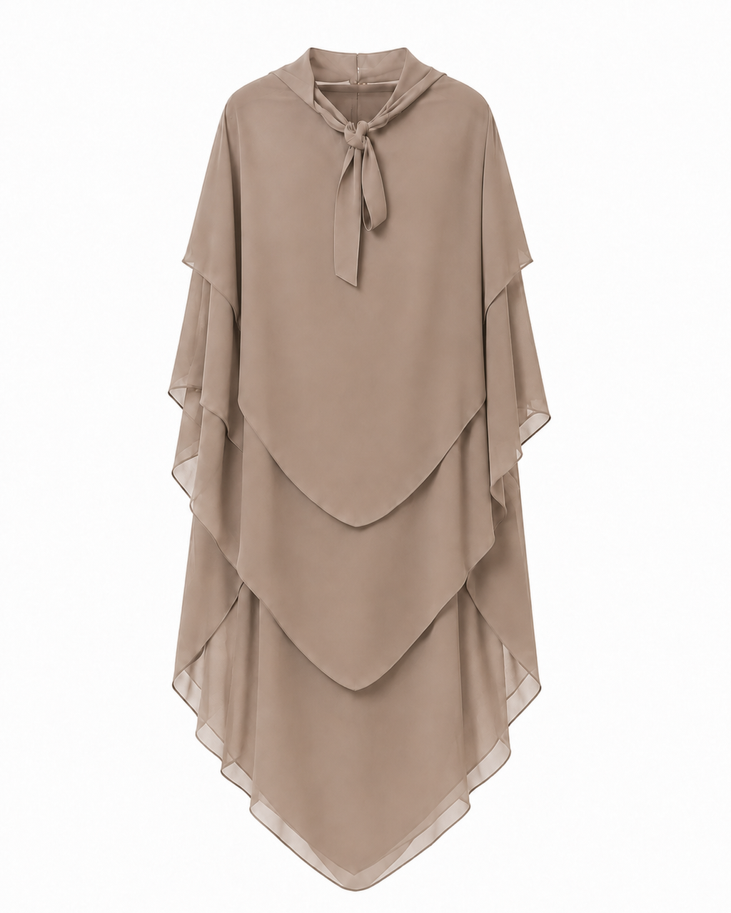 Khimar Salma – Mousseline trois volants