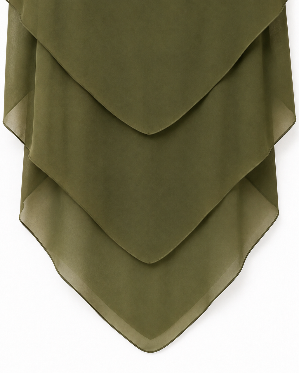 Khimar Salma – Mousseline trois volants