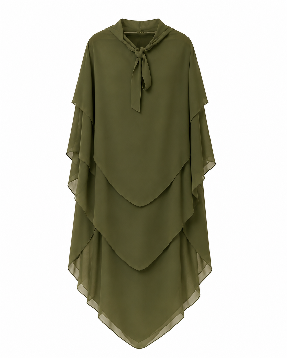 Khimar Salma – Mousseline trois volants
