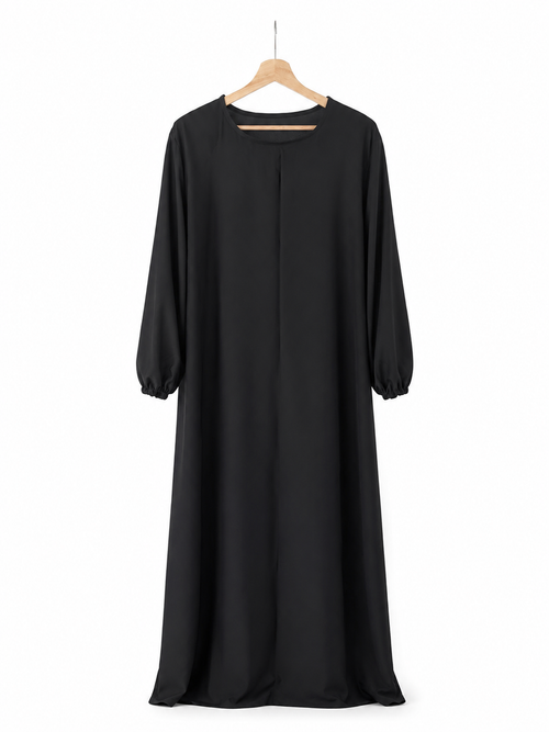 Abaya à manches ballon en soie de Médine – Alya