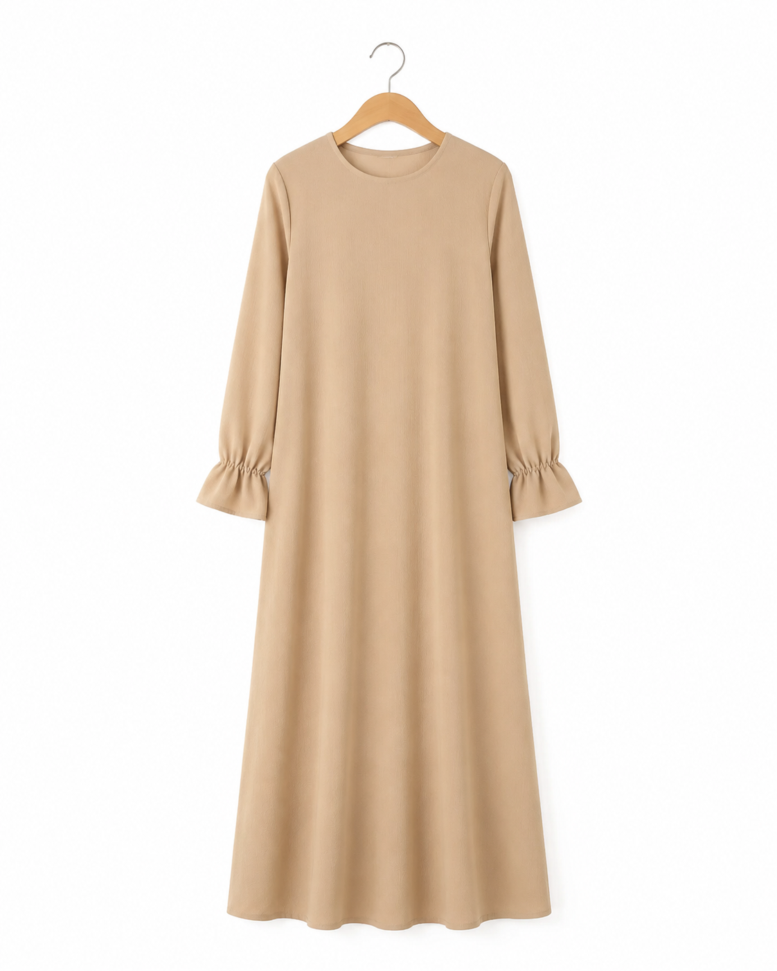 Abaya à manches volantées en tissu jazz – Mayssa