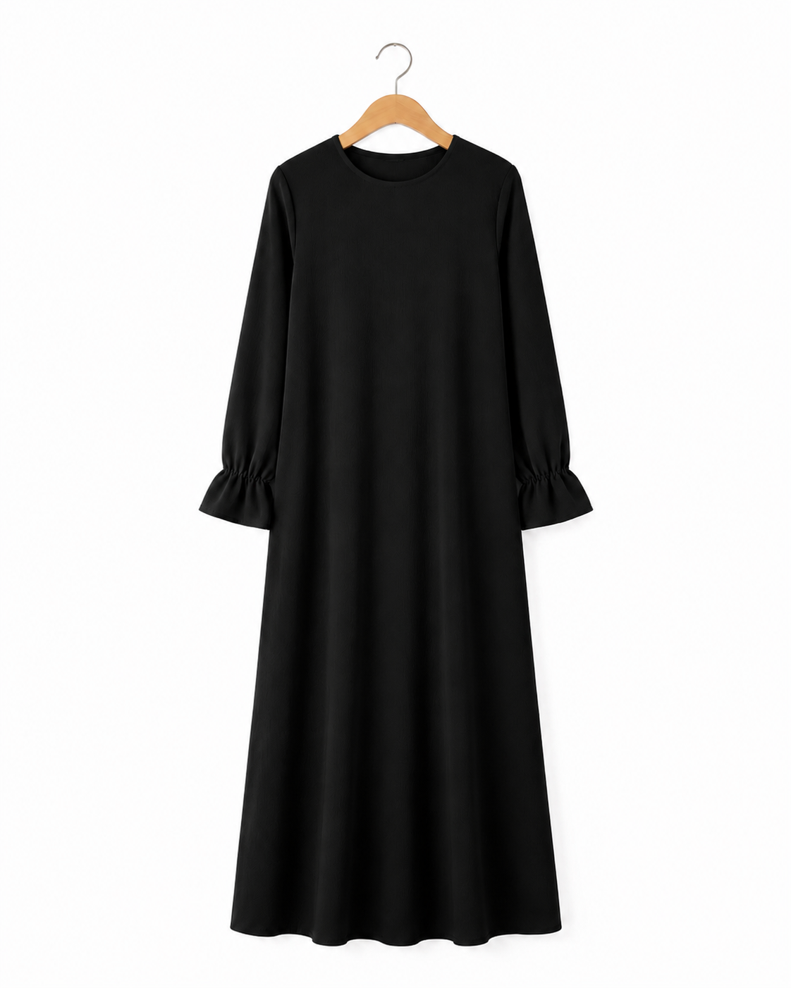 Abaya à manches volantées en tissu jazz – Mayssa